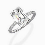 Martini Pave Solitaire Engagement Ring