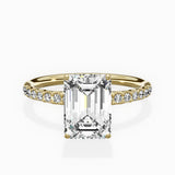 Martini Pave Solitaire Engagement Ring