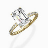 Martini Pave Solitaire Engagement Ring