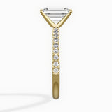 Martini Pave Solitaire Engagement Ring