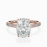 Martini Pave Solitaire Engagement Ring