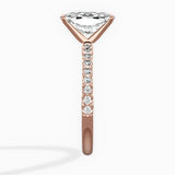 Martini Pave Solitaire Engagement Ring