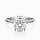 Martini Pave Solitaire Engagement Ring