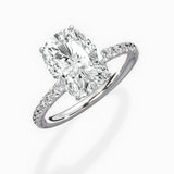 Martini Pave Solitaire Engagement Ring