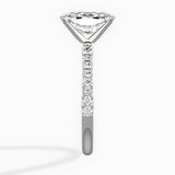 Martini Pave Solitaire Engagement Ring