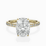 Martini Pave Solitaire Engagement Ring