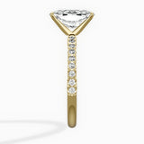 Martini Pave Solitaire Engagement Ring