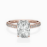 Martini Pave Solitaire Engagement Ring