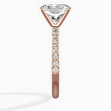 Martini Pave Solitaire Engagement Ring