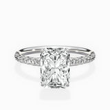 Martini Pave Solitaire Engagement Ring