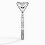 Martini Pave Solitaire Engagement Ring