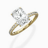 Martini Pave Solitaire Engagement Ring
