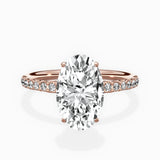 Martini Pave Solitaire Engagement Ring