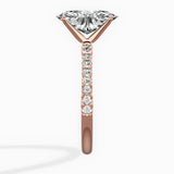 Martini Pave Solitaire Engagement Ring