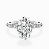 Martini Pave Solitaire Engagement Ring