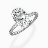 Martini Pave Solitaire Engagement Ring