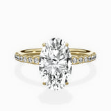 Martini Pave Solitaire Engagement Ring