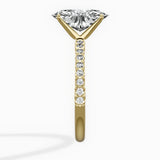 Martini Pave Solitaire Engagement Ring
