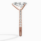 Martini Pave Solitaire Engagement Ring