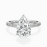 Martini Pave Solitaire Engagement Ring