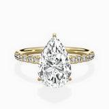 Martini Pave Solitaire Engagement Ring