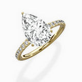 Martini Pave Solitaire Engagement Ring