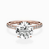 Martini Pave Solitaire Engagement Ring