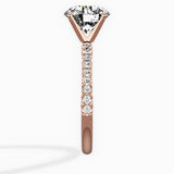 Martini Pave Solitaire Engagement Ring
