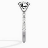 Martini Pave Solitaire Engagement Ring