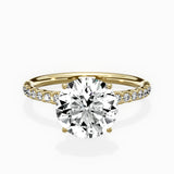Martini Pave Solitaire Engagement Ring