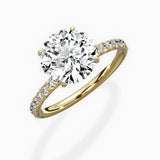 Martini Pave Solitaire Engagement Ring