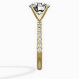 Martini Pave Solitaire Engagement Ring