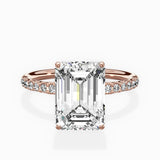 Martini Pave Solitaire Engagement Ring