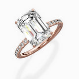 Martini Pave Solitaire Engagement Ring