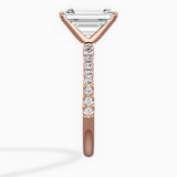 Martini Pave Solitaire Engagement Ring