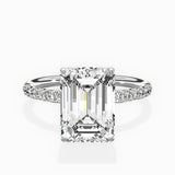 Martini Pave Solitaire Engagement Ring