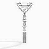Martini Pave Solitaire Engagement Ring