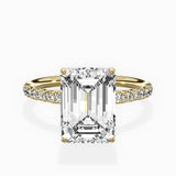 Martini Pave Solitaire Engagement Ring