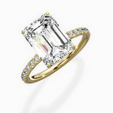 Martini Pave Solitaire Engagement Ring