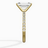 Martini Pave Solitaire Engagement Ring