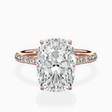 Martini Pave Solitaire Engagement Ring