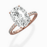 Martini Pave Solitaire Engagement Ring