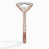 Martini Pave Solitaire Engagement Ring