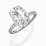 Martini Pave Solitaire Engagement Ring