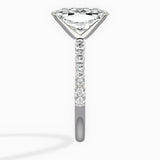 Martini Pave Solitaire Engagement Ring