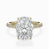 Martini Pave Solitaire Engagement Ring