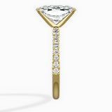 Martini Pave Solitaire Engagement Ring