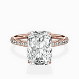 Martini Pave Solitaire Engagement Ring