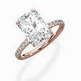 Martini Pave Solitaire Engagement Ring