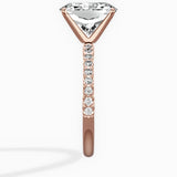 Martini Pave Solitaire Engagement Ring